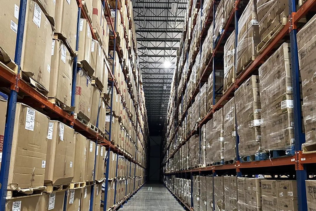 Southwest Warehouse Services Cold Storage Products Stacked in Warehouse