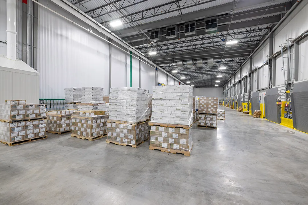 Southwest Warehouse Services Cold Storage Products on Pallets